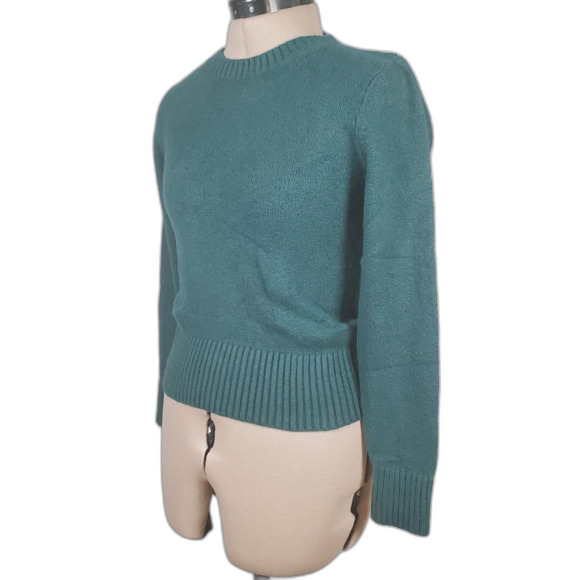 NEW Old Navy Women's Sweater XS Green Crew Neck Pullover Long Sleeve Preppy - Picture 2 of 9